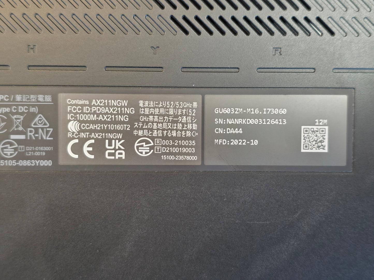 15" ROG Zephyrus UPGRADED - i7, 16GB RAM, 2TB SSD w/ NVIDIA RTX 3060