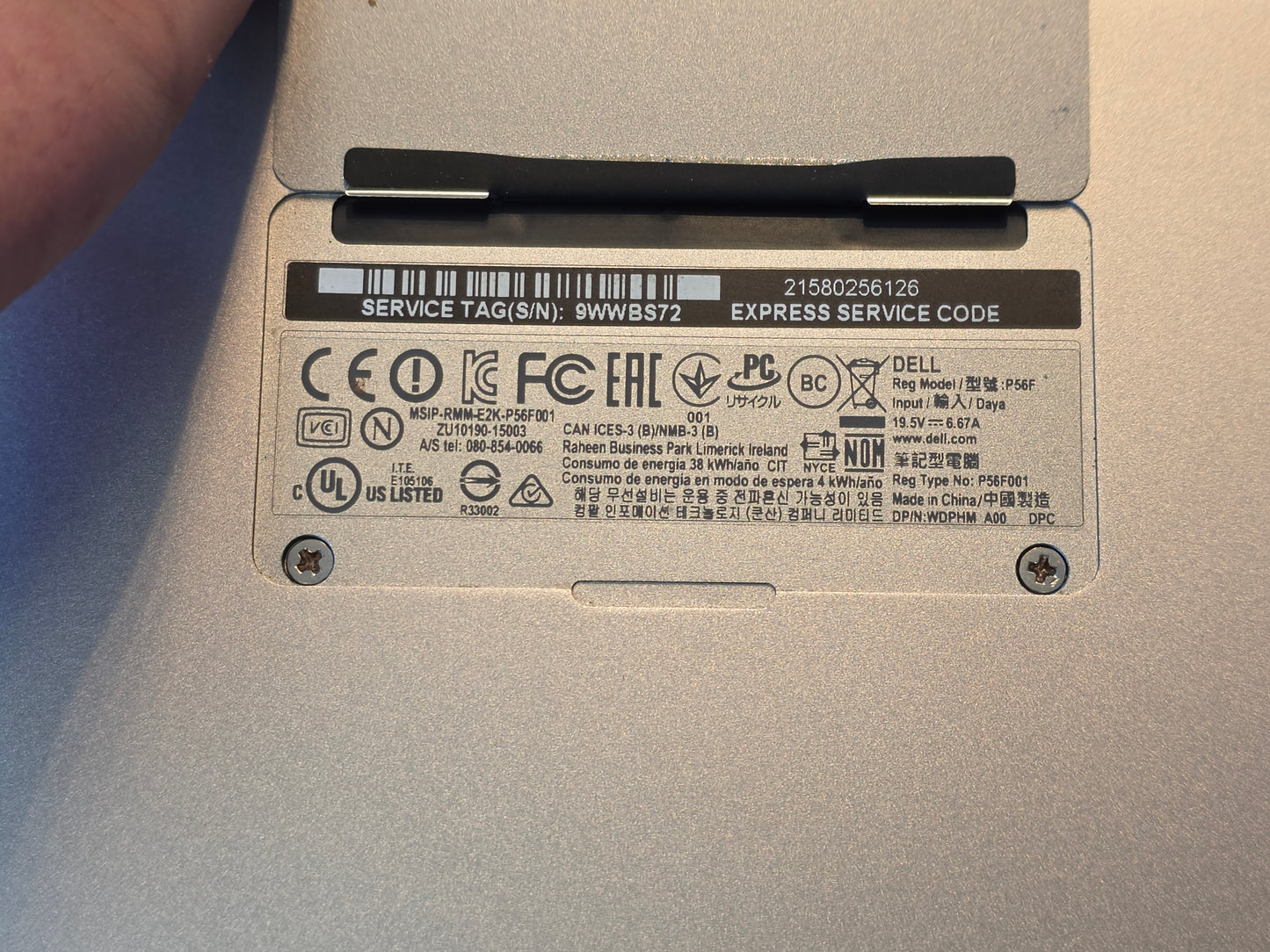 15" Dell XPS 9550 Laptop