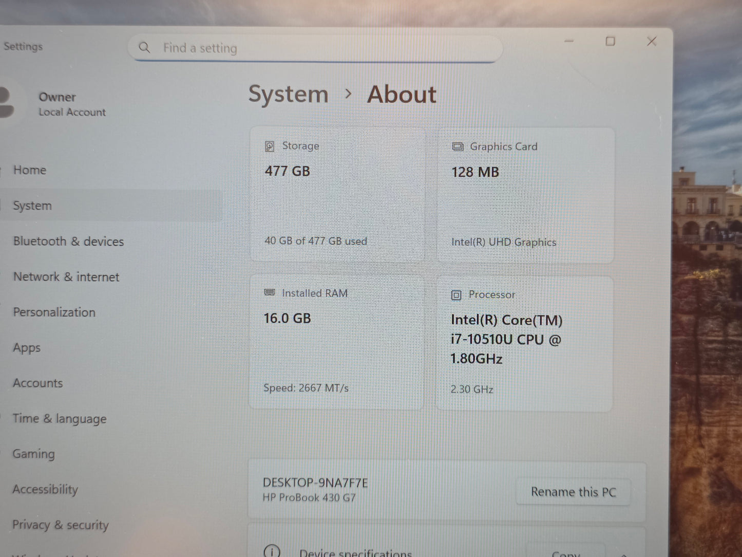 2021 13.3" HP ProBook 430 G7