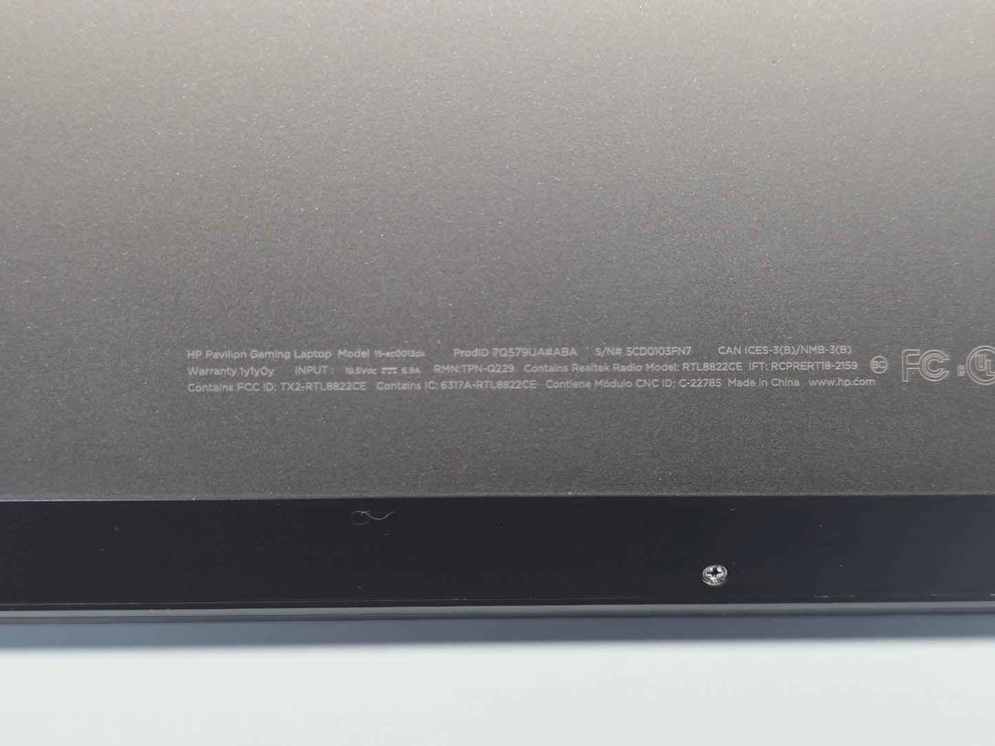 15" HP Pavilion Gaming Laptop 15-EC0XX