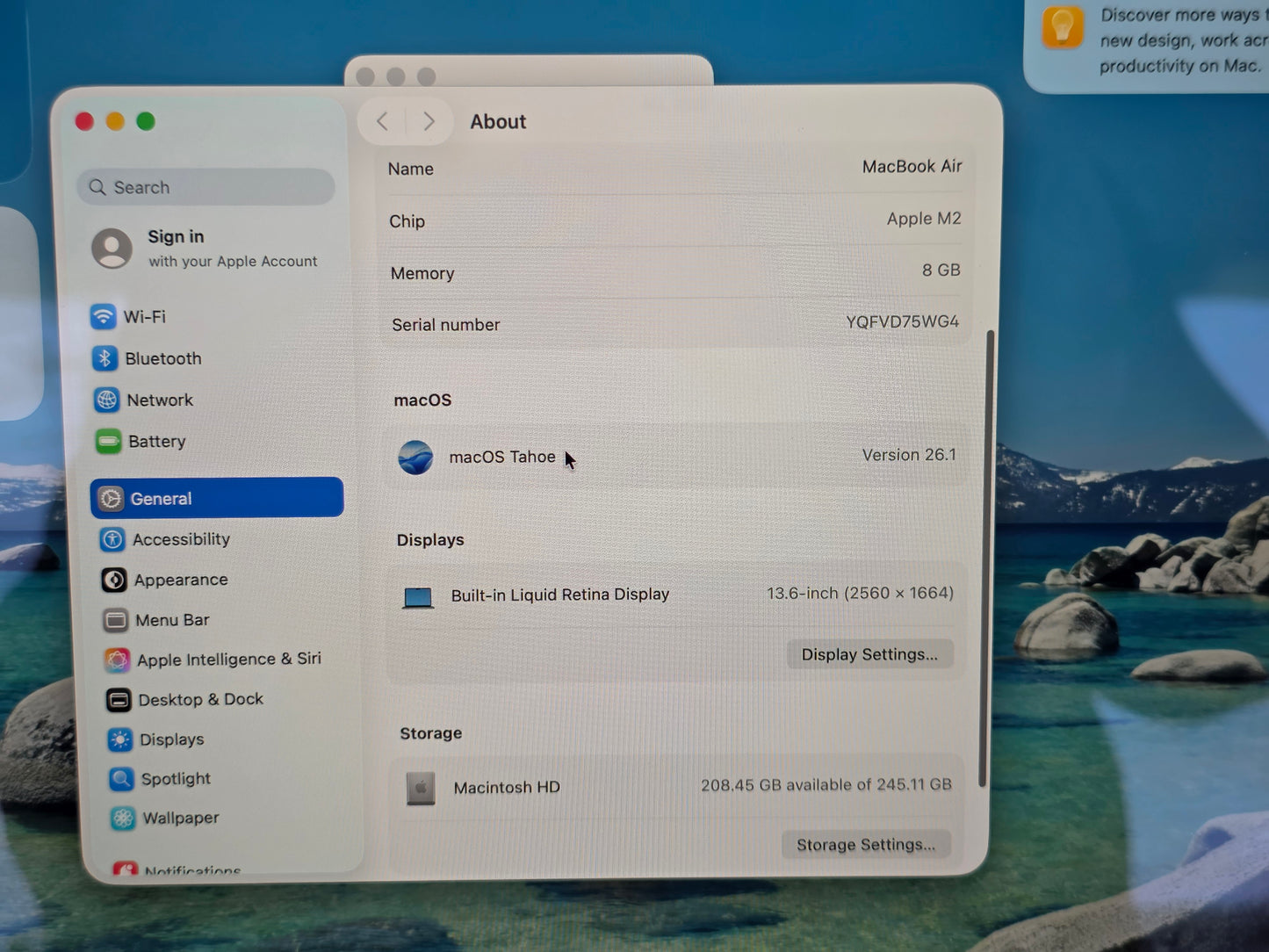 2022 13.6" Apple MacBook Air M2