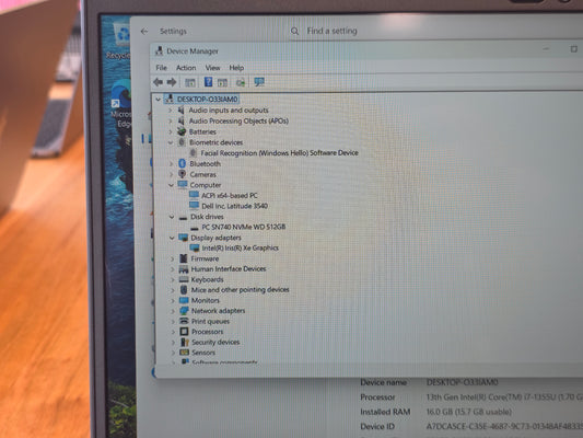 15" Dell Latitude 3540