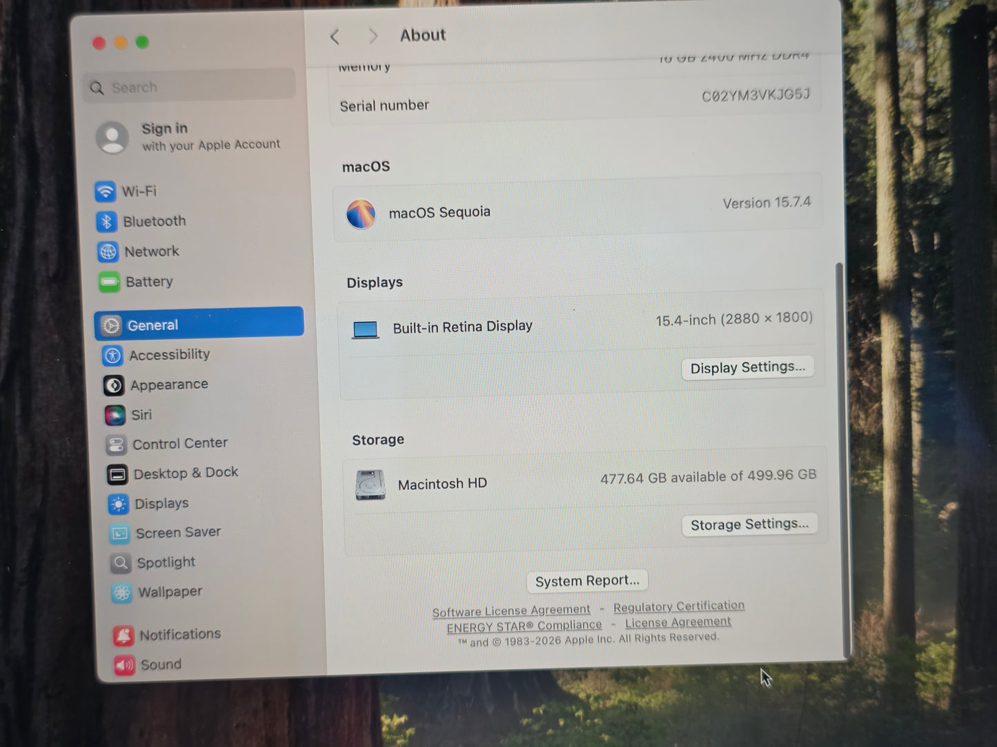 2018 15.4" Apple MacBook Pro