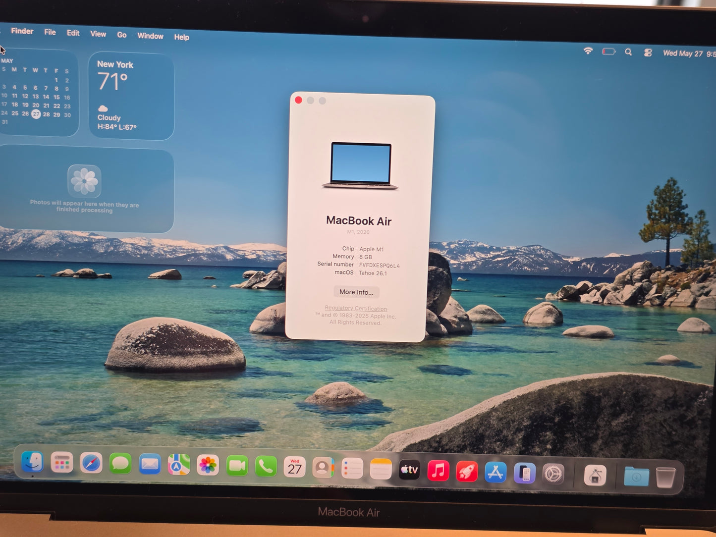 2020 13" M1 Apple MacBook Air