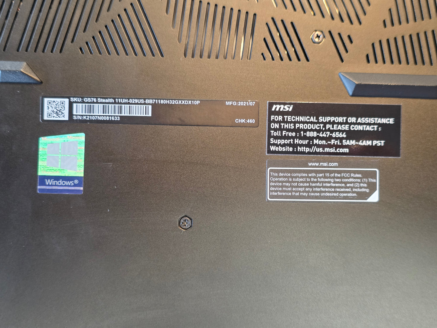 17.3" MSI Stealth GS76 11UH