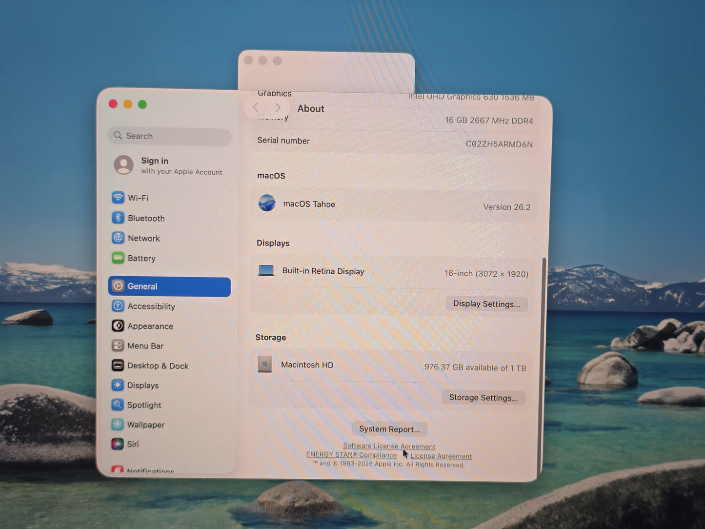2019 16" Apple MacBook Pro