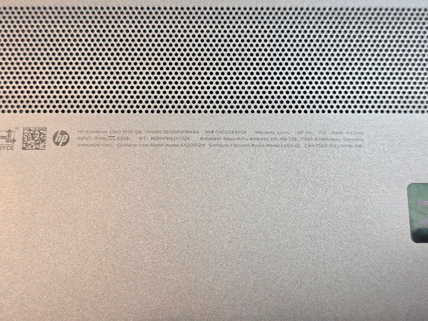 13" HP EliteBook X360 1030 GB Notebook PC