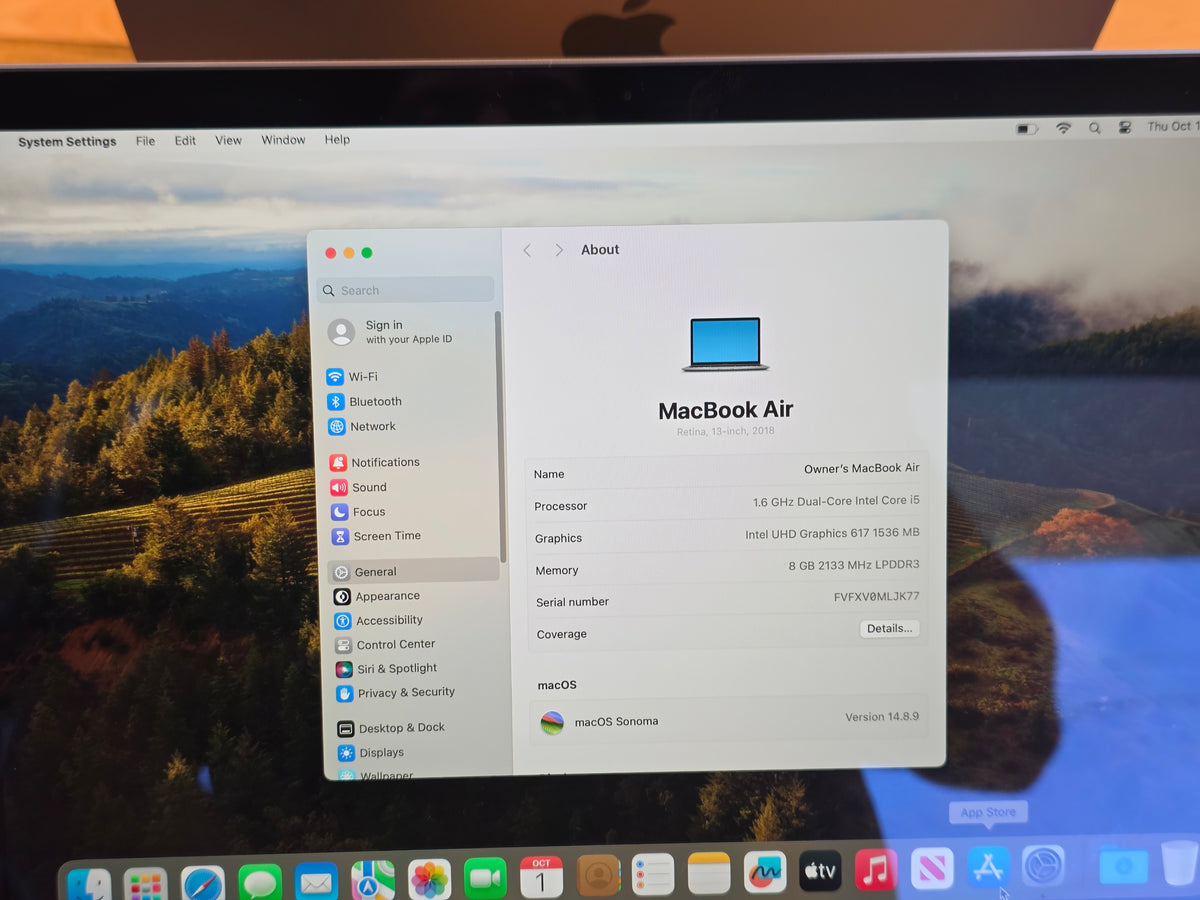 13" Apple MacBook Air 2018